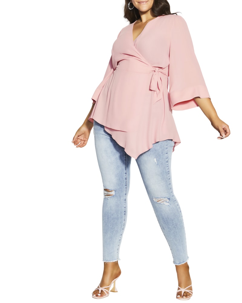 Plus size model wearing Rei Shibara Vibes Top by City Chic | Dia&Co | dia_product_style_image_id:201491